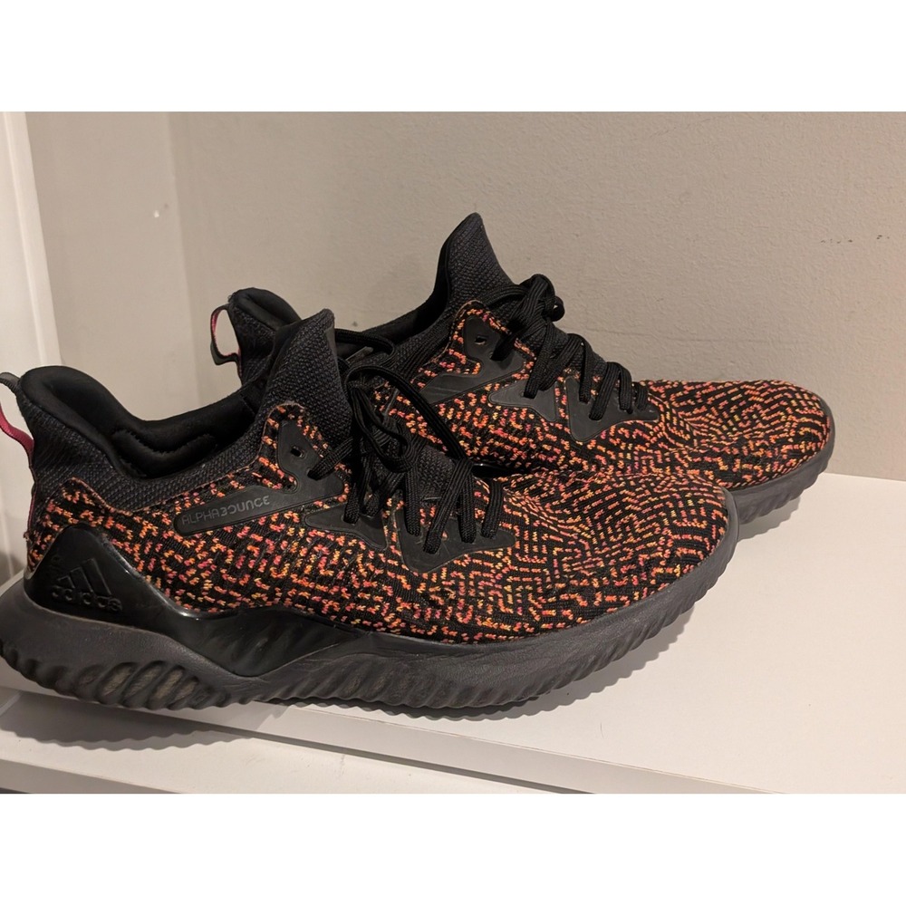 Adidas Alphabounce Continentals Multicolor Mens‎ US 10.5 Black Running AQ0557